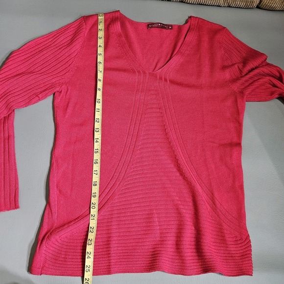 Krimson & Klover Sweater XL Women's 100% Wool Long Sleeve Raspberry Red - Picture 4 of 7